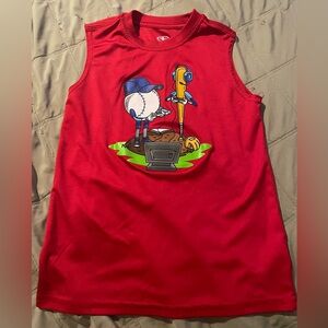 Athletic Works Red Graphic Tank Top